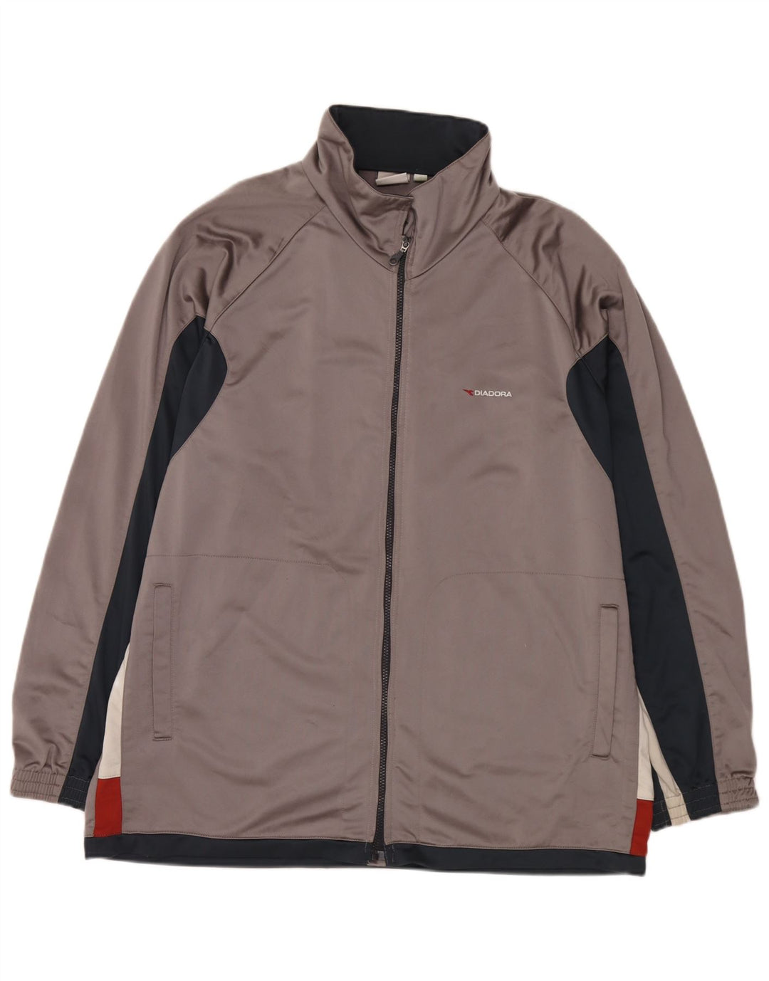 Diadora Mens Tracksuit Top Jacket UK 48 2XL Cinza Colourblock Poliéster