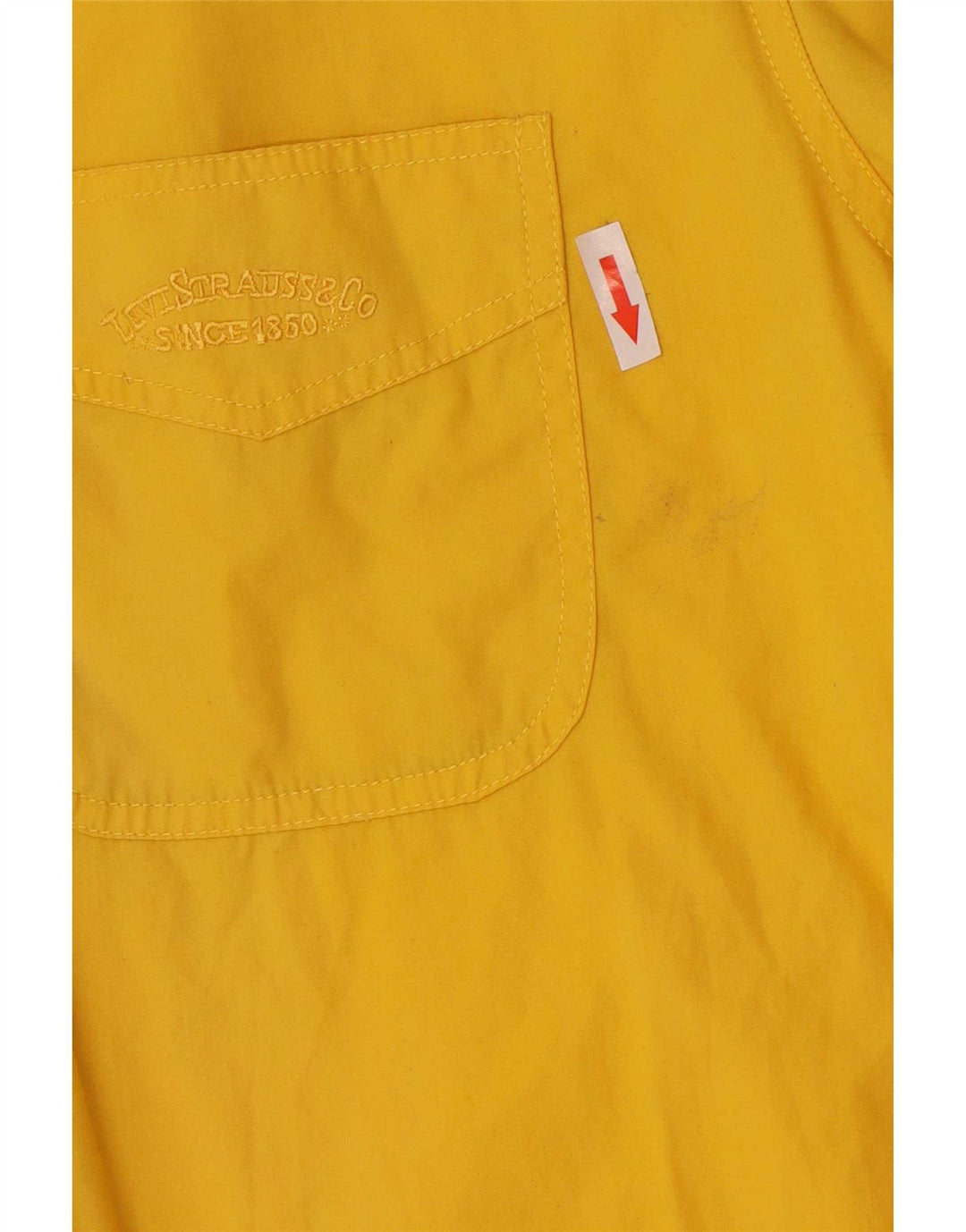Camisa masculina de manga curta Levi's grande algodão amarelo