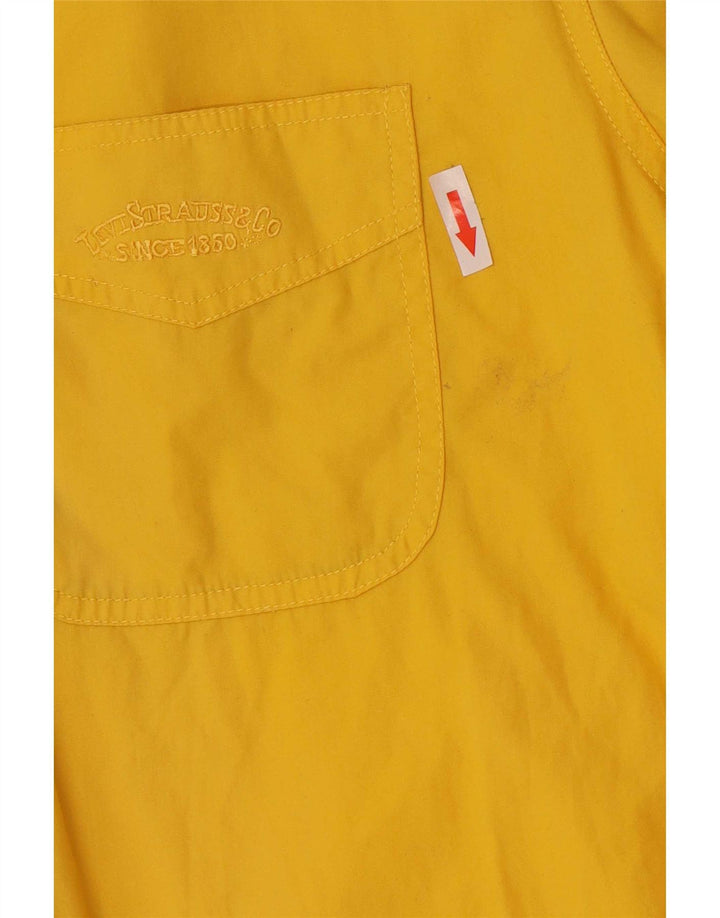 Camisa masculina de manga curta Levi's grande algodão amarelo