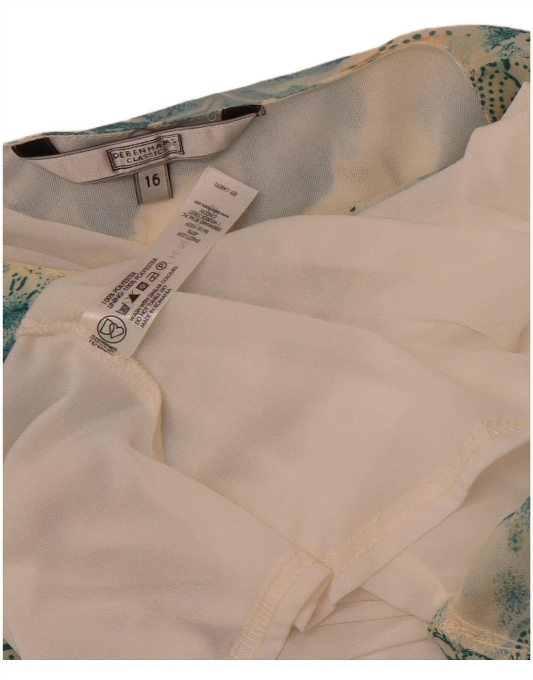 Blusa feminina Debenhams UK 16 grande poliéster floral multicolorido