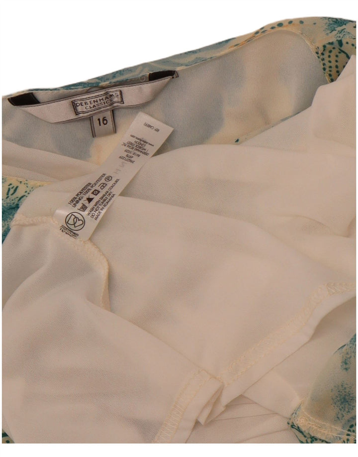 Blusa feminina Debenhams UK 16 grande poliéster floral multicolorido