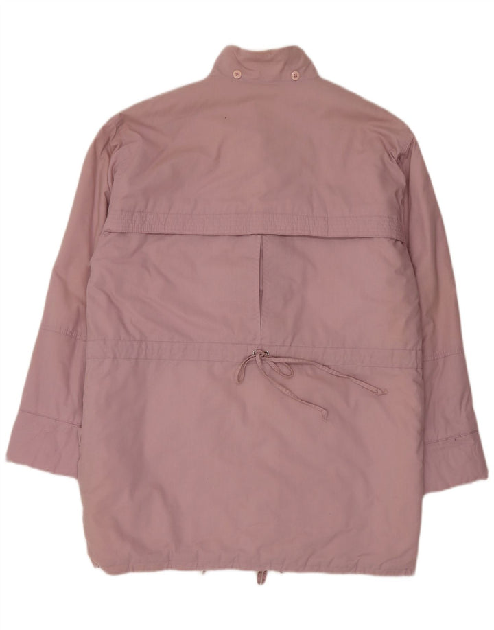 Casaco corta-vento oversized feminino vintage IT 36/38 XS poliéster rosa