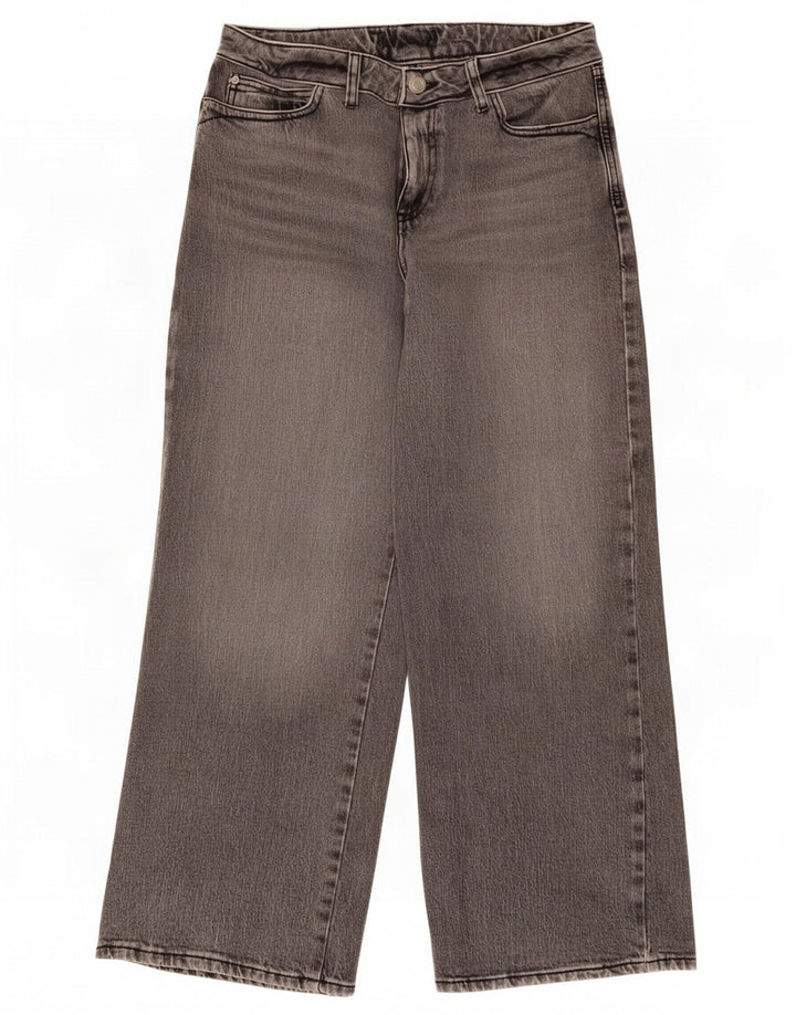 Calça jeans feminina Zara com perna larga W30 L27 cinza