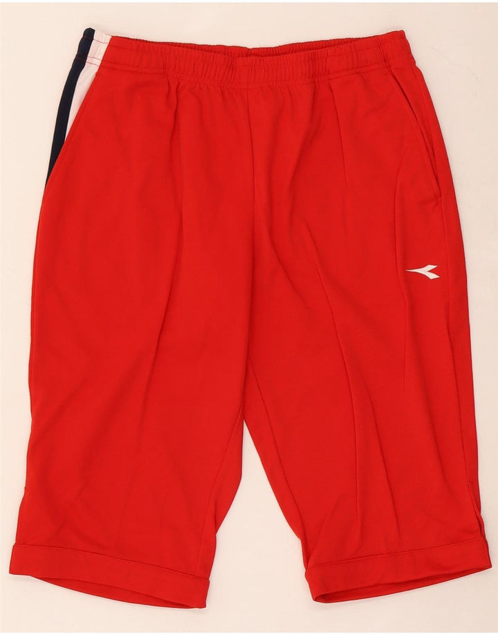 Bermuda masculina Diadora Sport Shorts grande poliéster colorblock vermelho