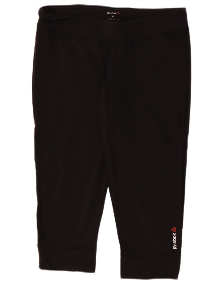 Leggings Reebok Capri Mulher UK 18 XL Preto Nylon