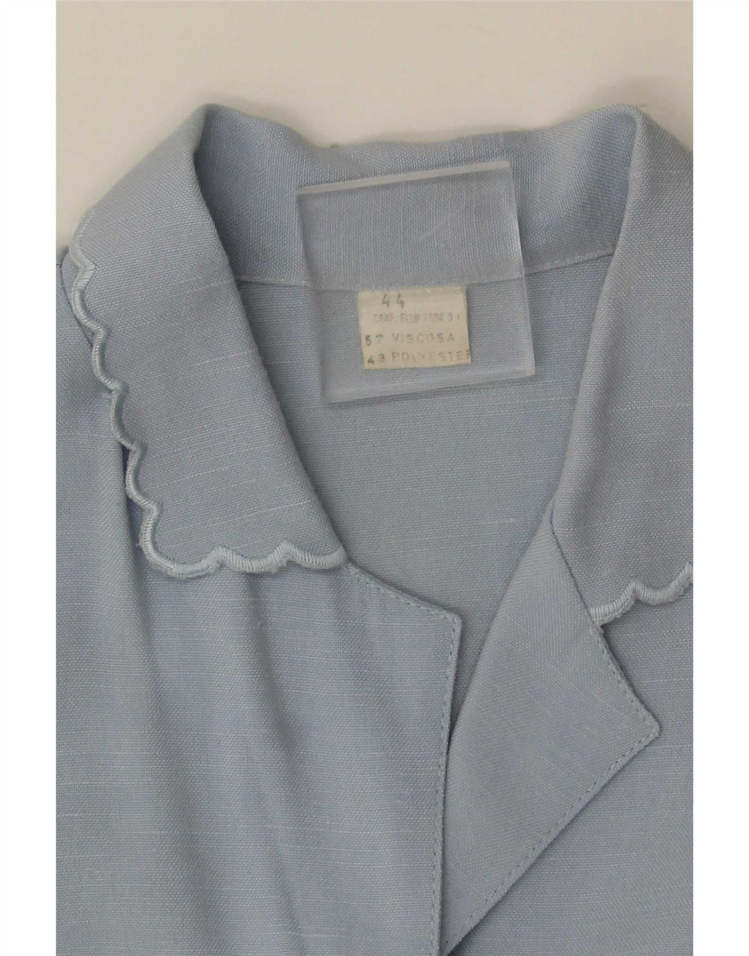 Vestido feminino vintage sem mangas evasê IT 44 viscose azul médio