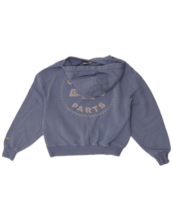 Pulôver feminino pull & Bear com capuz grande gráfico Reino Unido 6 XS algodão azul