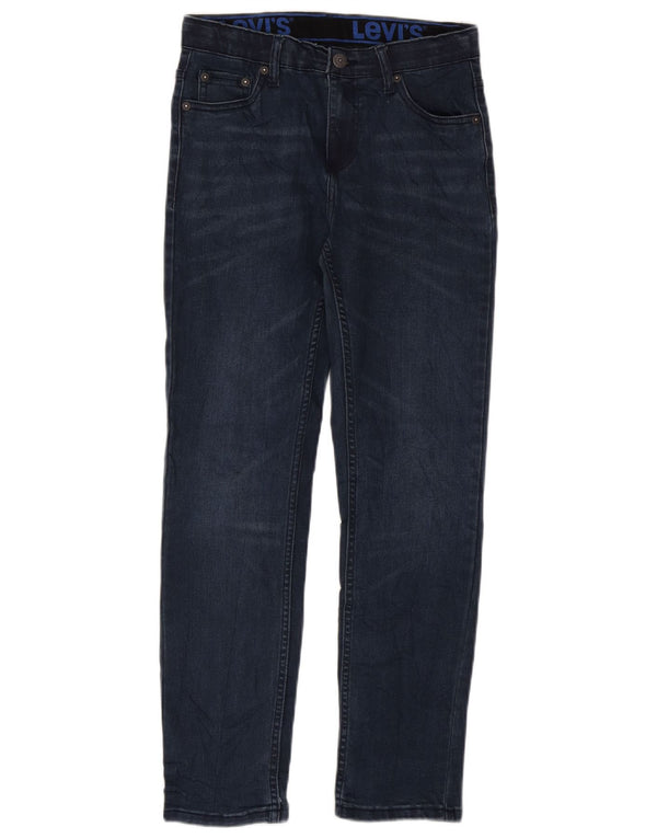Levi's Girls 502 Slim Jeans 13-14 Anos W27 L29 Azul Marinho Algodão