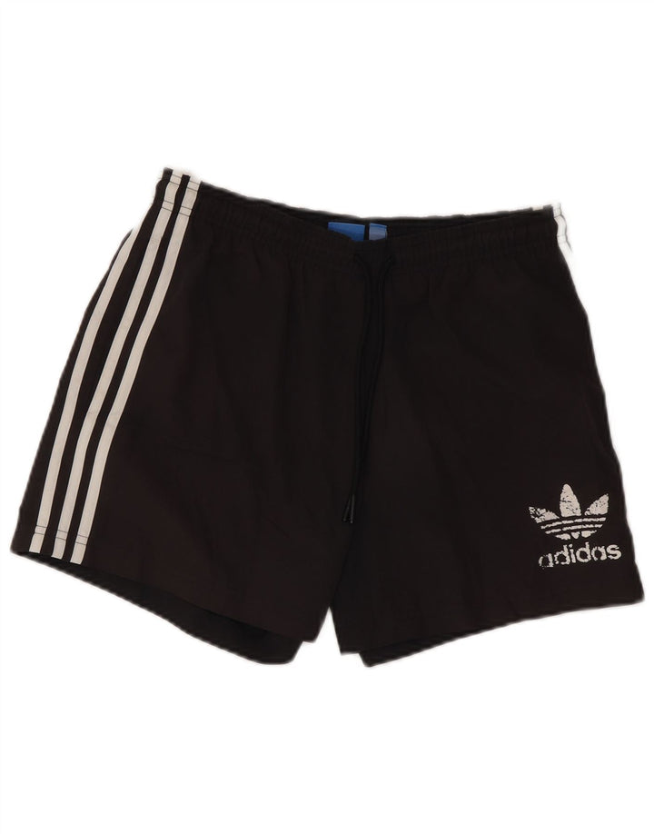 Shorts esportivos gráficos masculinos Adidas pequenos pretos
