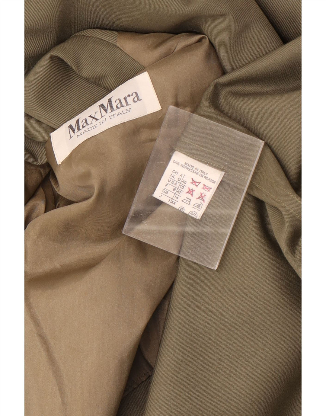 Sobretudo oversized feminino Max Mara UK 14 grande lã cáqui