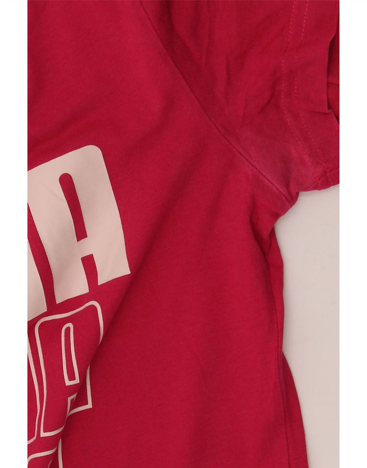 Camiseta feminina PUMA com estampa gráfica UK 6 XS rosa