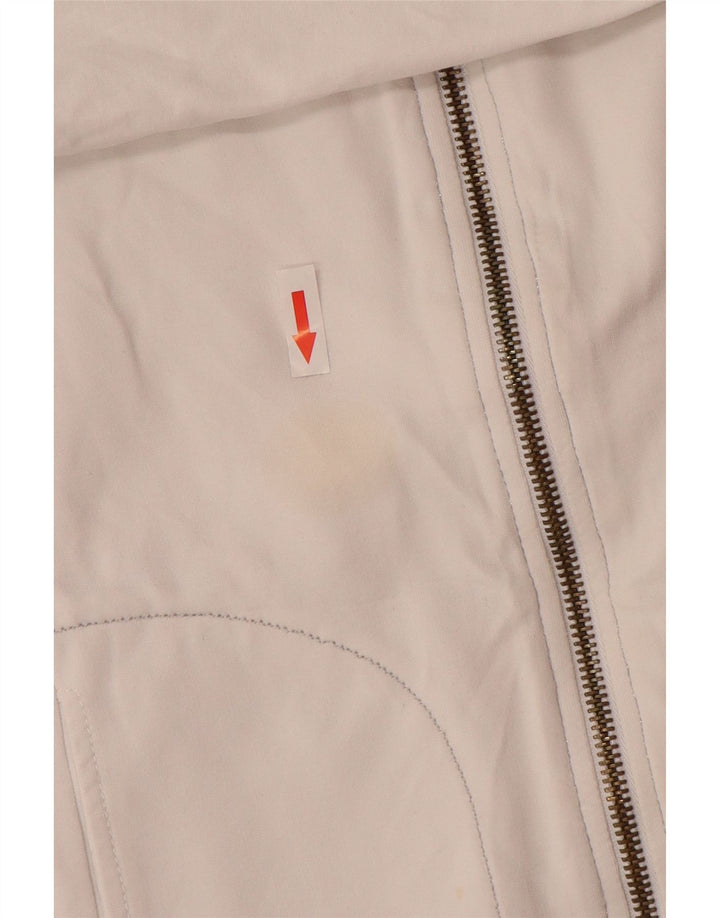 Jaqueta feminina MURPHY & NYE com estampa gráfica UK 10 pequena branca