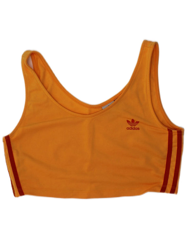 Adidas Womens Sport Bra Top UK 14 Médio Laranja Poliéster