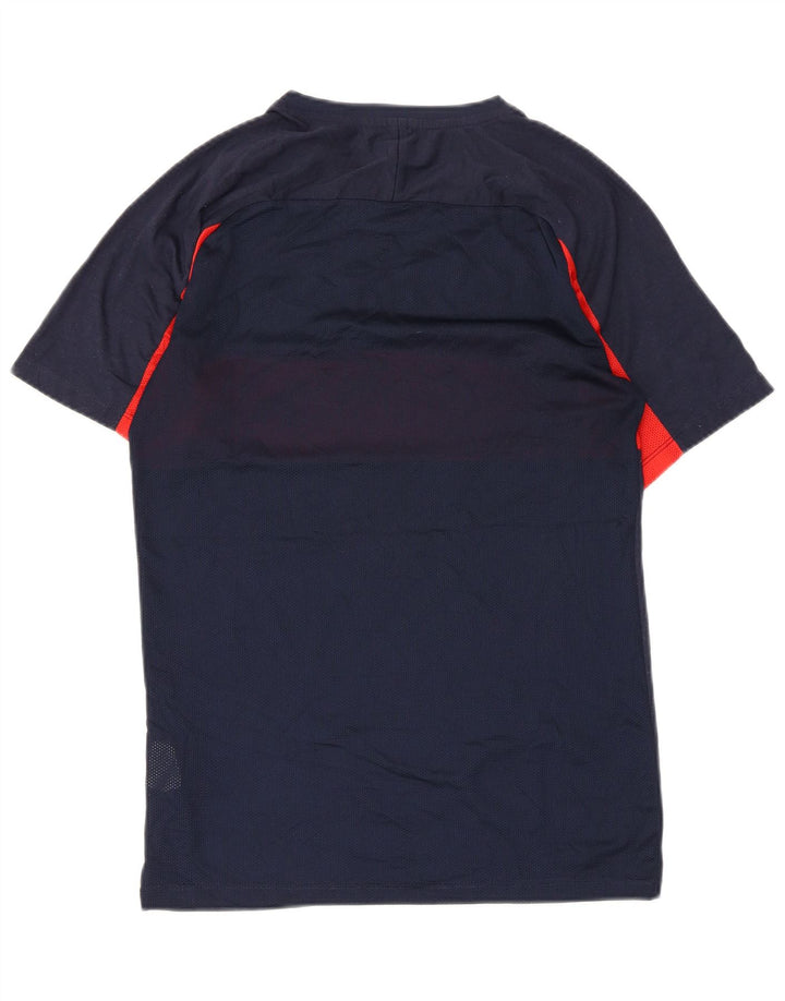 Camiseta Nike Masculina Dri Fit Top Pequeno Azul Marinho Colourblock Poliéster