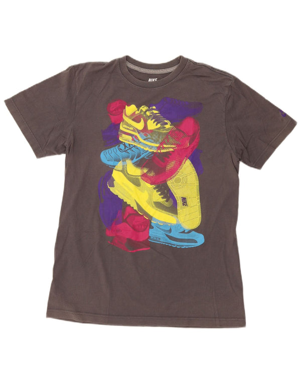 Camiseta Nike Masculina Regular Fit Graphic Top Cinza Médio