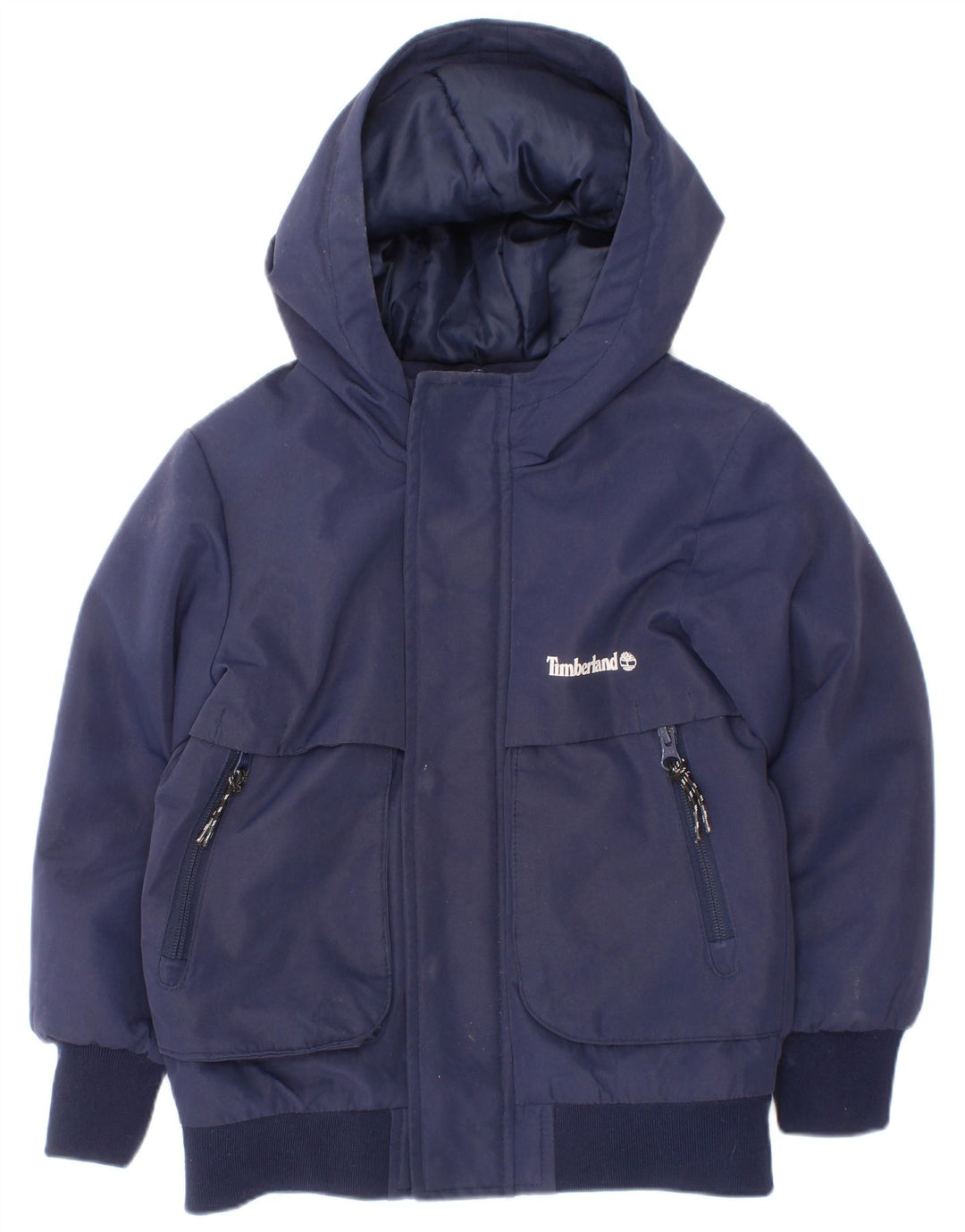 Casaco Timberland Boys com capuz acolchoado 4-5 anos azul marinho poliéster