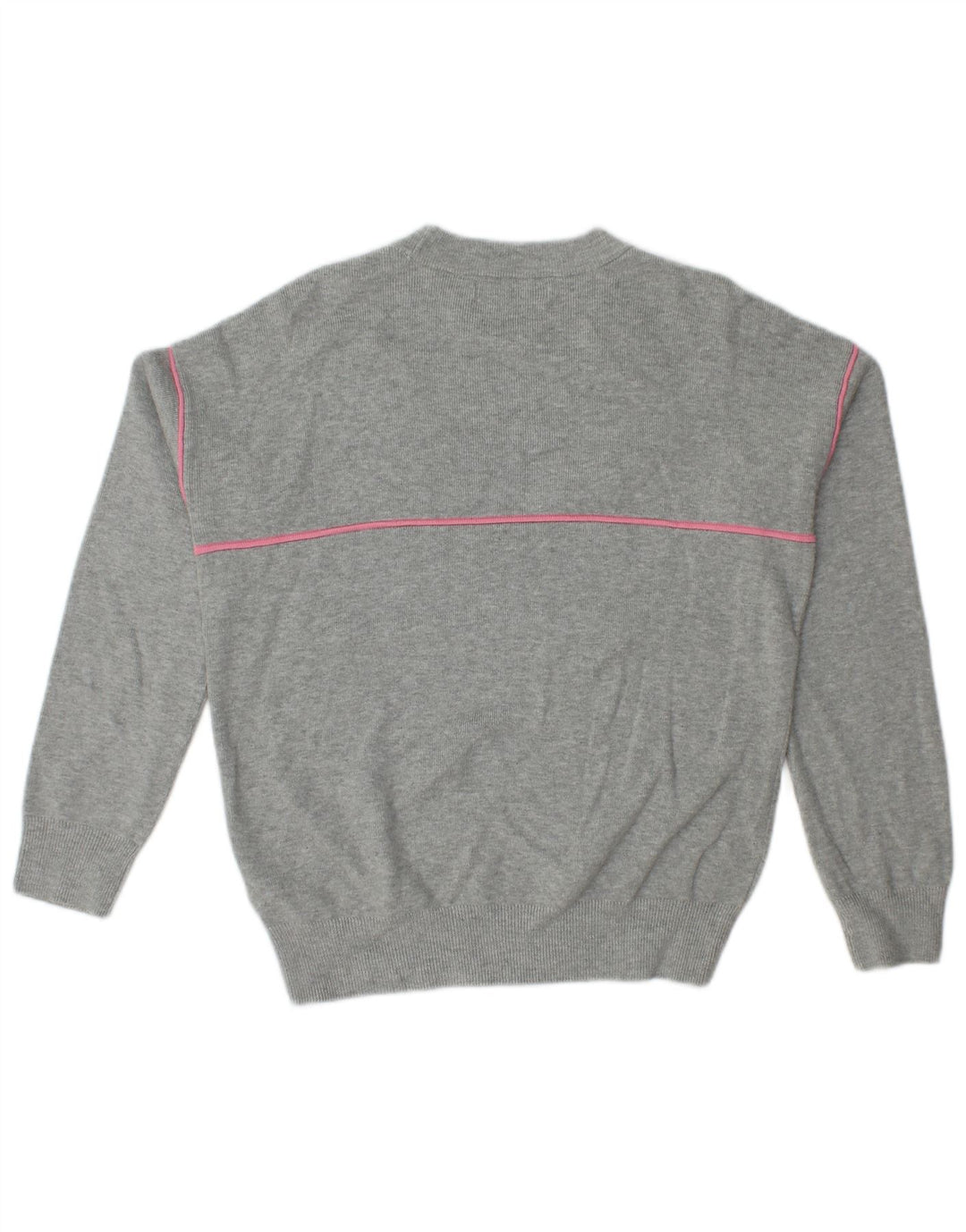 Marks & Spencer Suéter feminino oversized com gola redonda Reino Unido 10 pequeno cinza