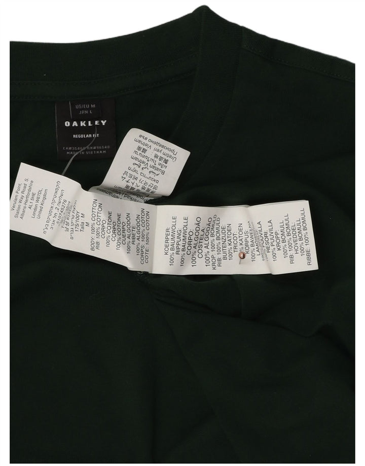 OAKLEY Mens Regular Fit Top Manga Longa Médio Algodão Verde
