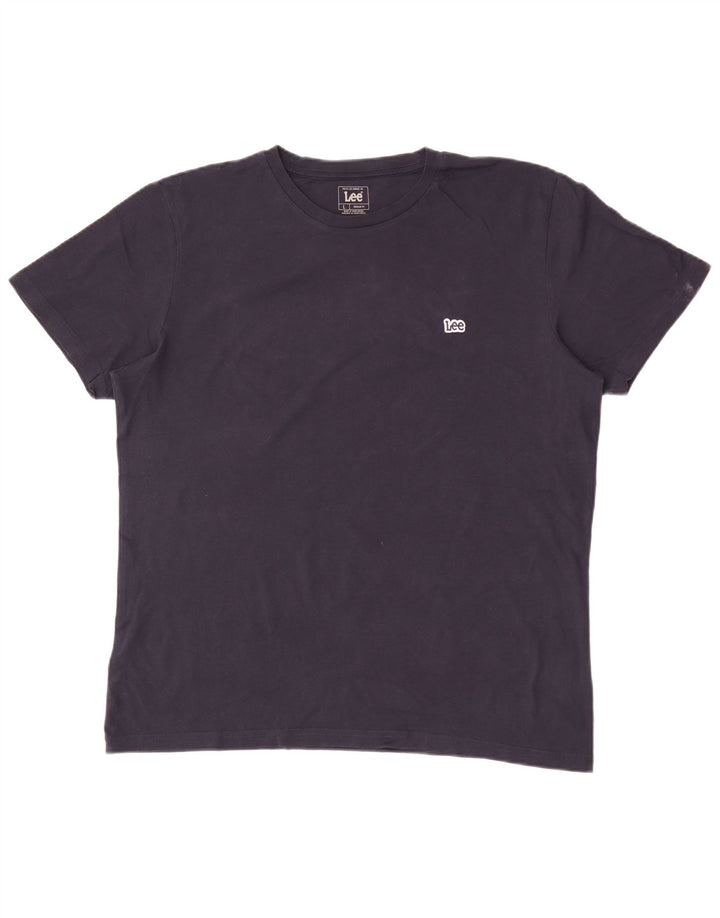 Lee Mens Regular Fit Camiseta Top Grande Algodão Azul Marinho