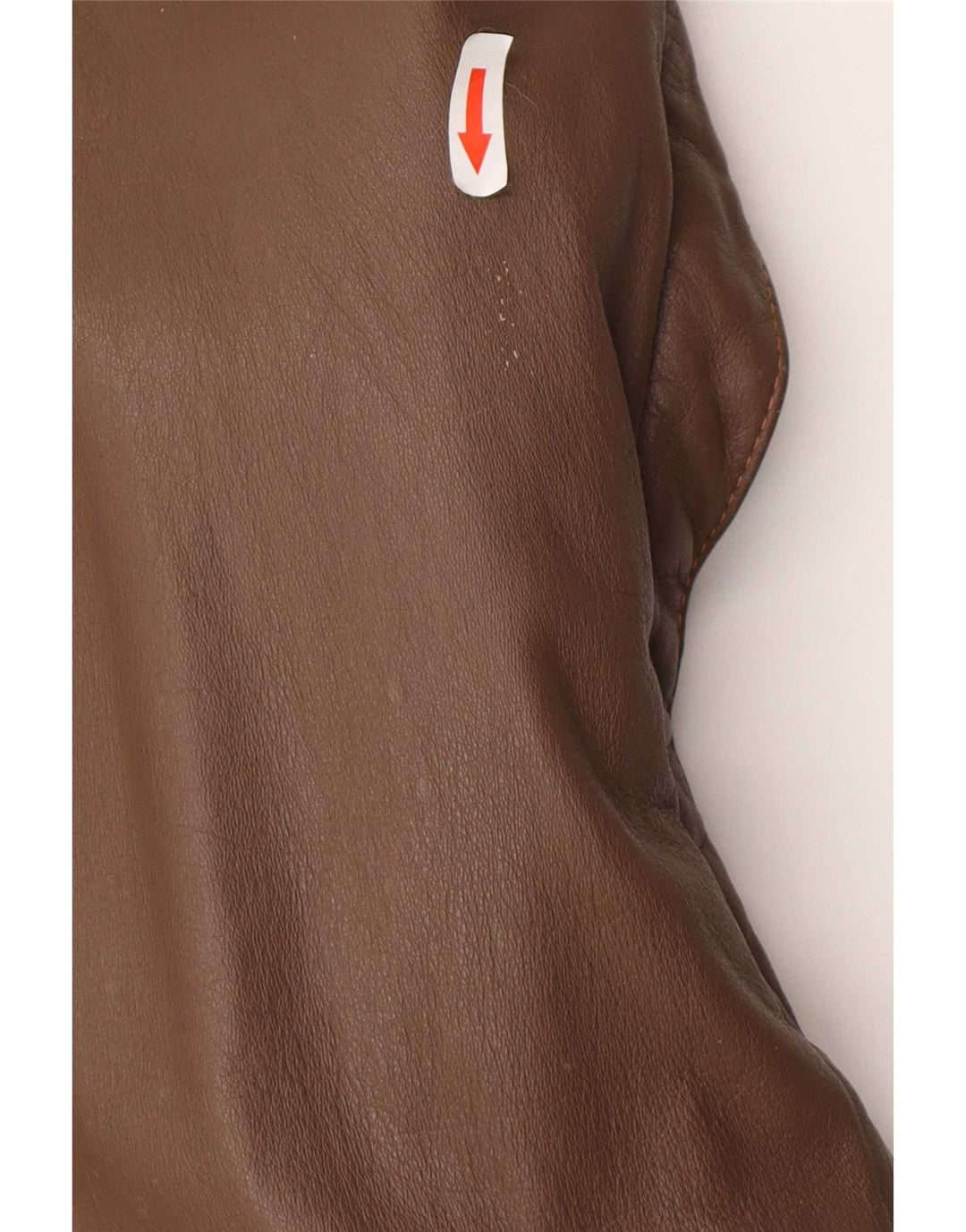 Jaqueta de couro militar masculina vintage IT 52 XL marrom