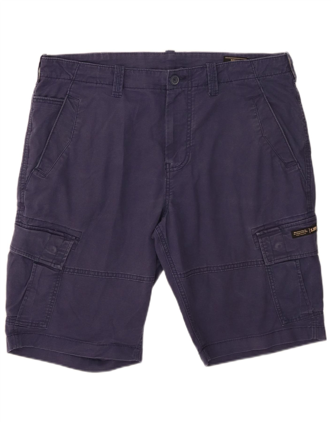 Shorts cargo masculino Superdry W36 grande algodão azul marinho