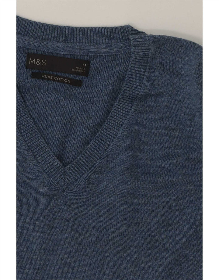 Regata masculina Marks & Spencer com colete de algodão azul médio