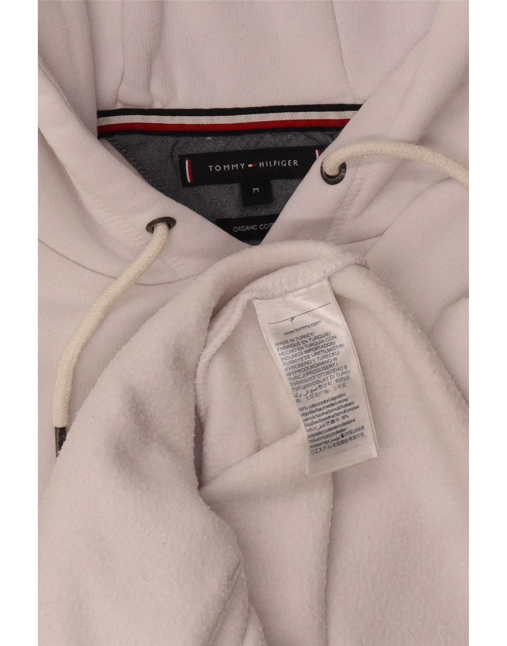 Tommy Hilfiger moletom com capuz gráfico masculino médio algodão branco