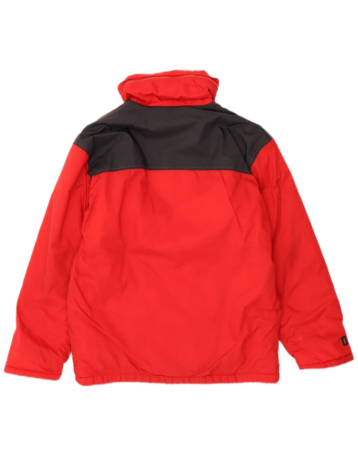 Jaqueta corta-vento masculina Ellesse com capuz IT 48 Medium Red Colourblock Nylon