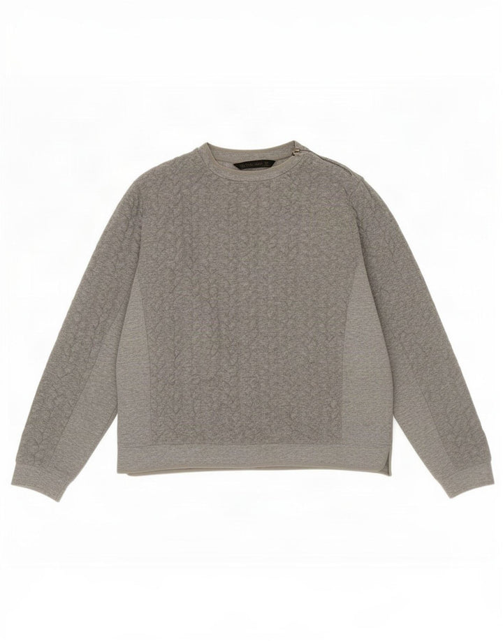Zara moletom feminino jumper UK 14 cinza médio