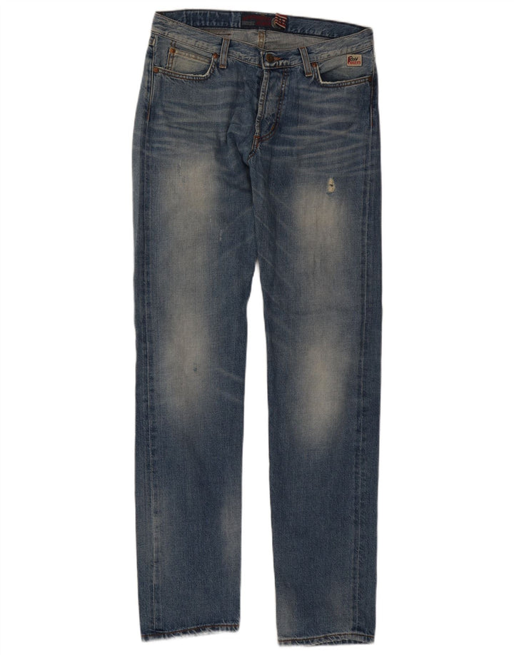 ROY ROGERS Jeans feminino Seven Bell Slim IT 46 grande W32 L35 algodão azul