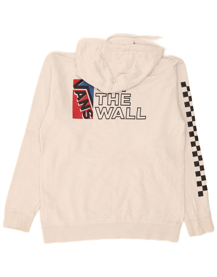 Vans Mens Graphic Hoodie Jumper Médio Branco