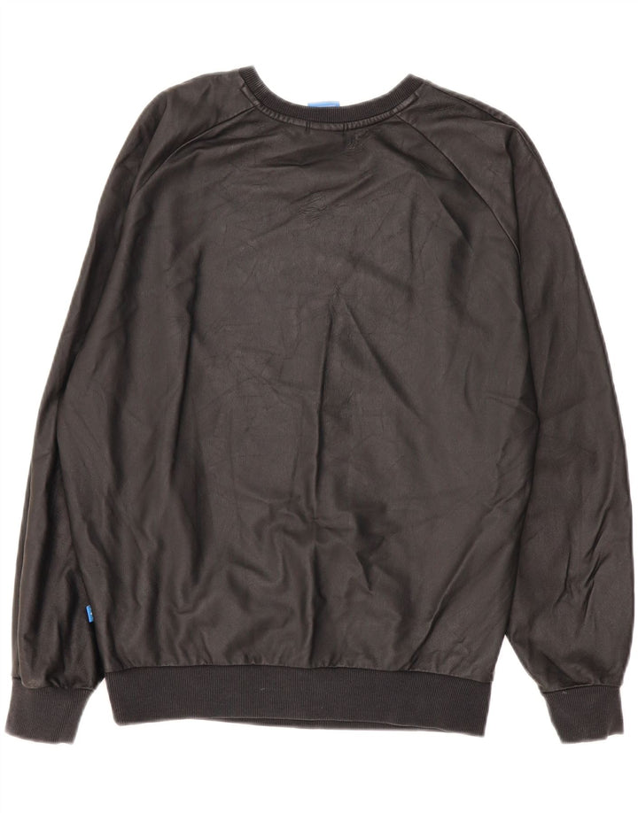Adidas feminino gráfico oversized moletom jumper reino unido 8 pequeno preto