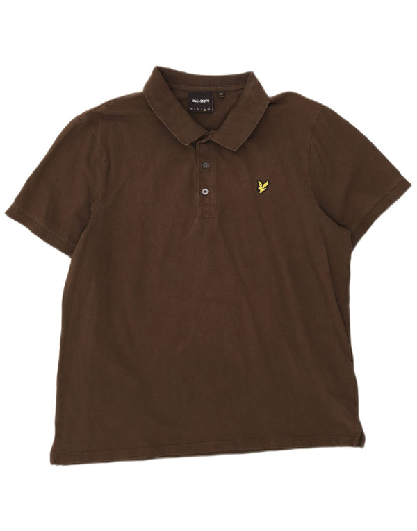 Camisa polo masculina Lyle & Scott XL algodão cáqui