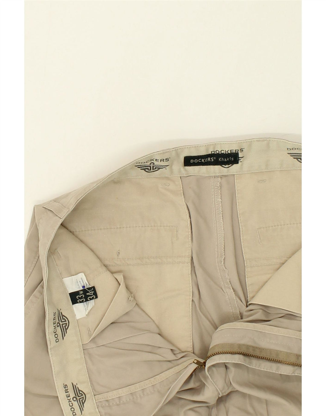 DOCKERS Mens Pegged Chino Trousers W33 L27 Beige Cotton Vintage Dockers and Second-Hand Dockers from Messina Hembry 