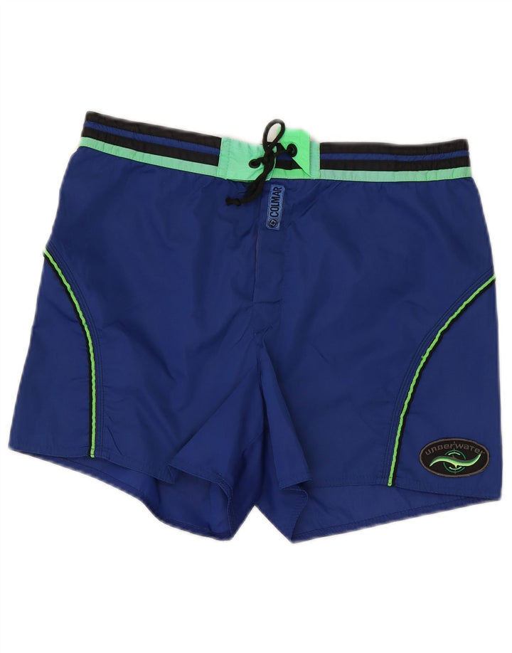 Calção de banho masculino Colmar poliamida listrada azul médio