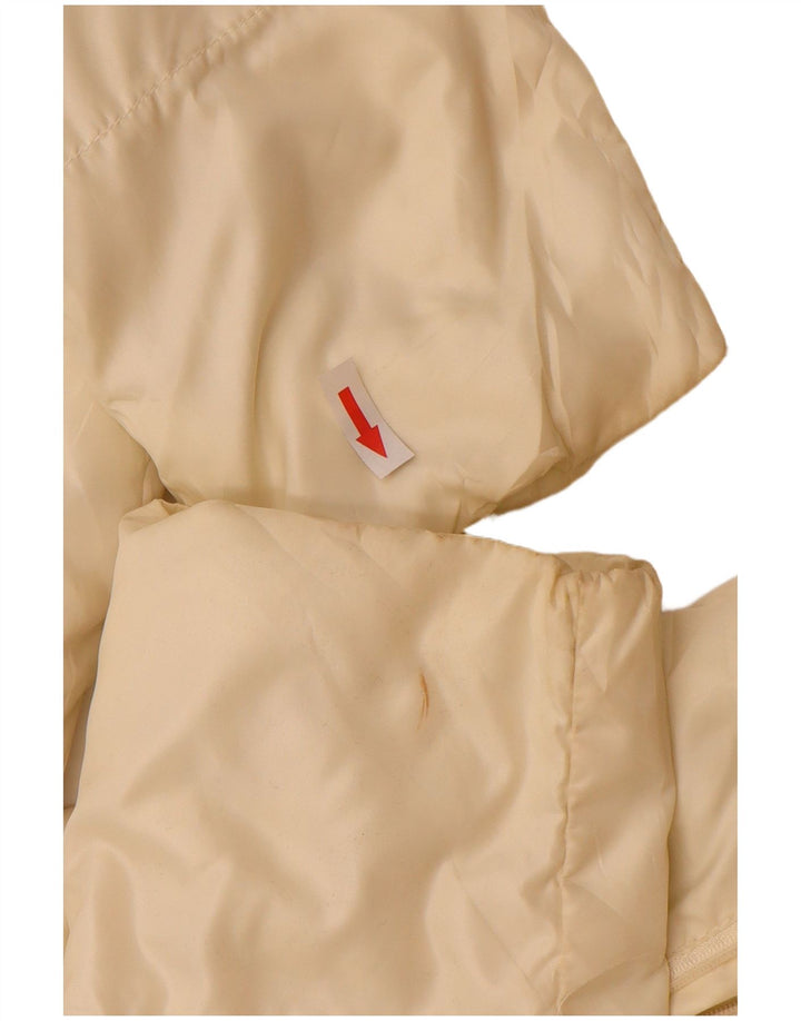 Casaco acolchoado com capuz feminino Kappa UK 12 médio off white poliéster