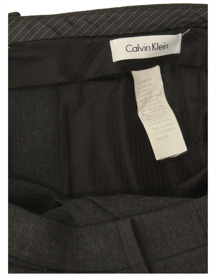 Calça masculina Calvin Klein Straight Suit W34 L29 cinza poliéster