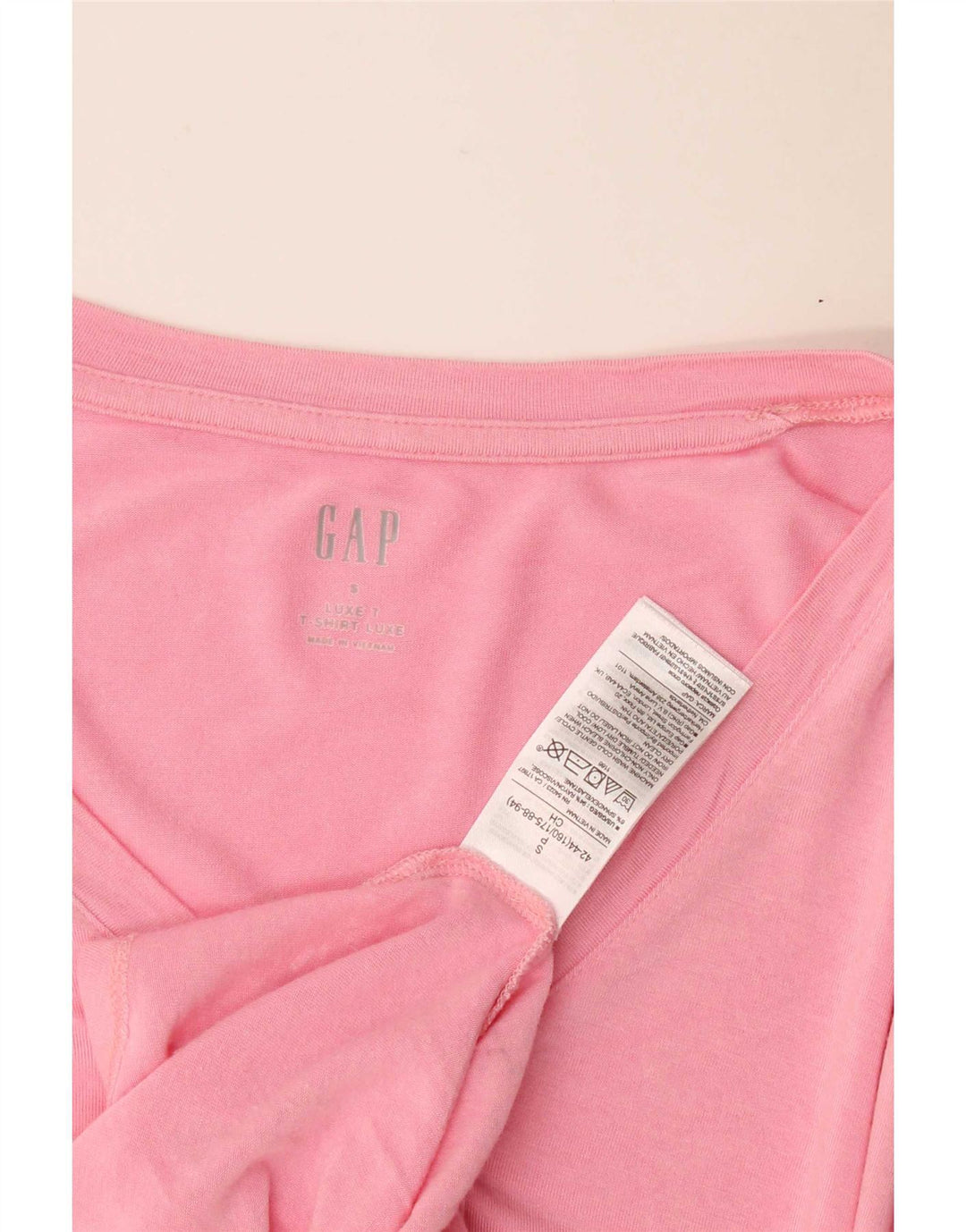 Camiseta feminina Gap UK 10 pequena rayon rosa