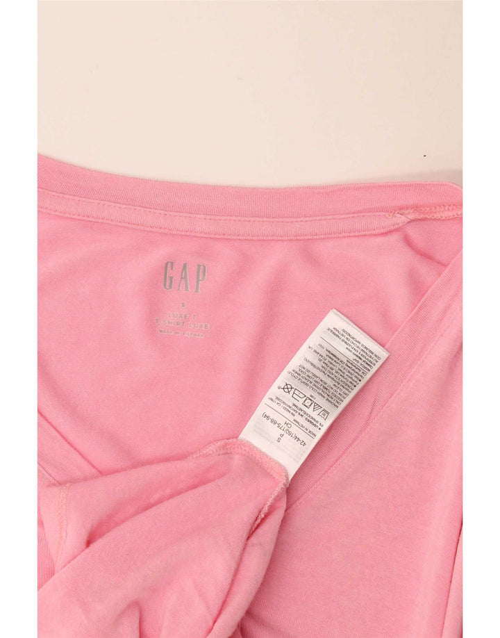 Camiseta feminina Gap UK 10 pequena rayon rosa