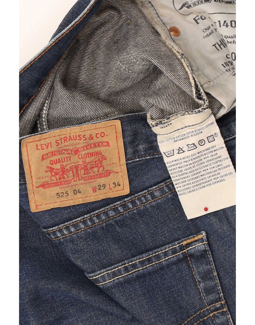 Levi's Masculino 525 Bootcut Jeans W29 L34 Azul Algodão