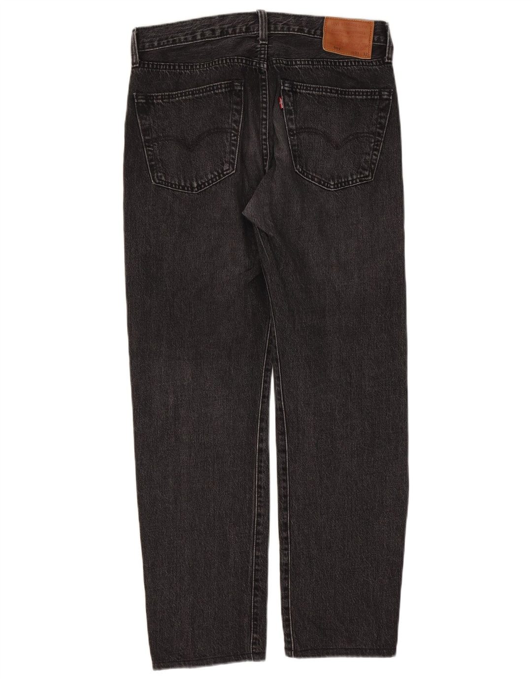 Jeans Levis 501 Straight Masculino W31 L29 Algodão Preto