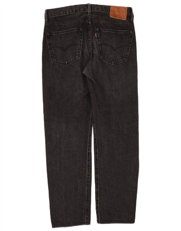 Jeans Levis 501 Straight Masculino W31 L29 Algodão Preto