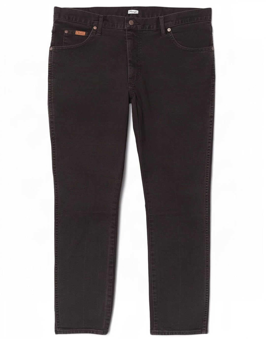 Wrangler Masculino Texas Straight Jeans W35 L30 Algodão Preto