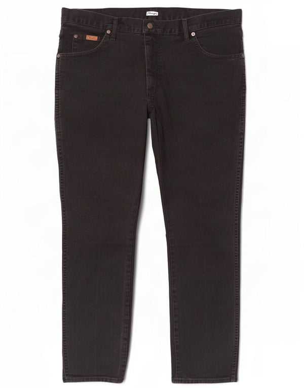 Wrangler Masculino Texas Straight Jeans W35 L30 Algodão Preto