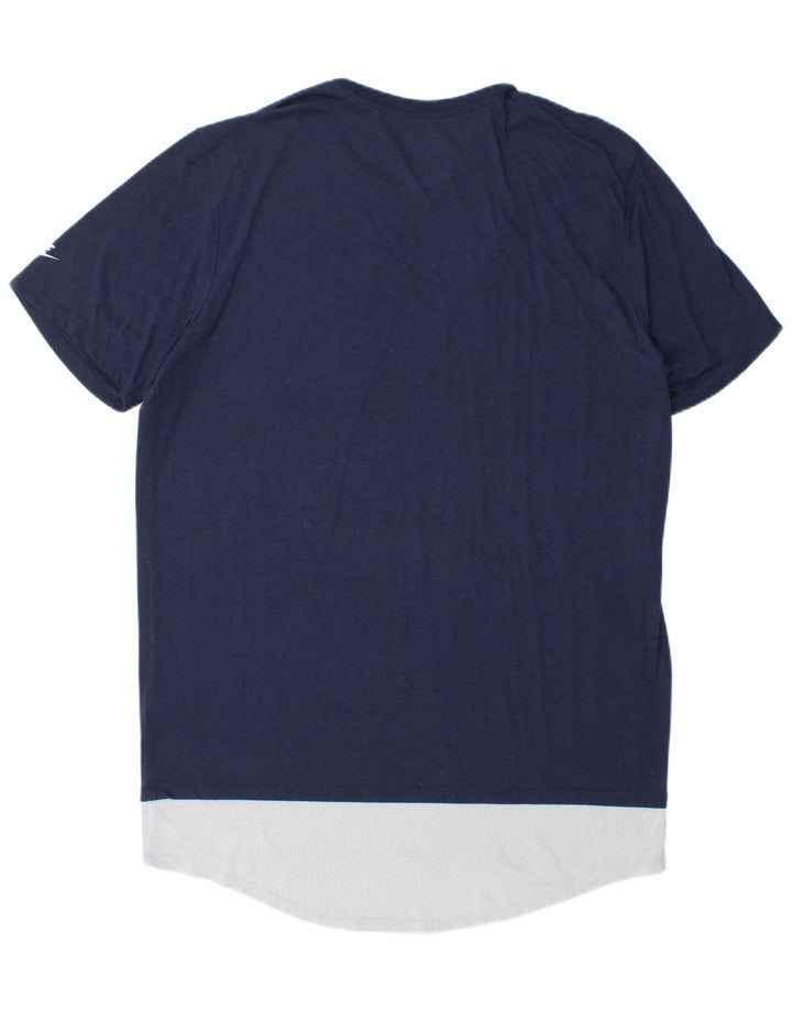 Camiseta masculina Nike Athletic Cut Top XL azul marinho colorblock poliéster