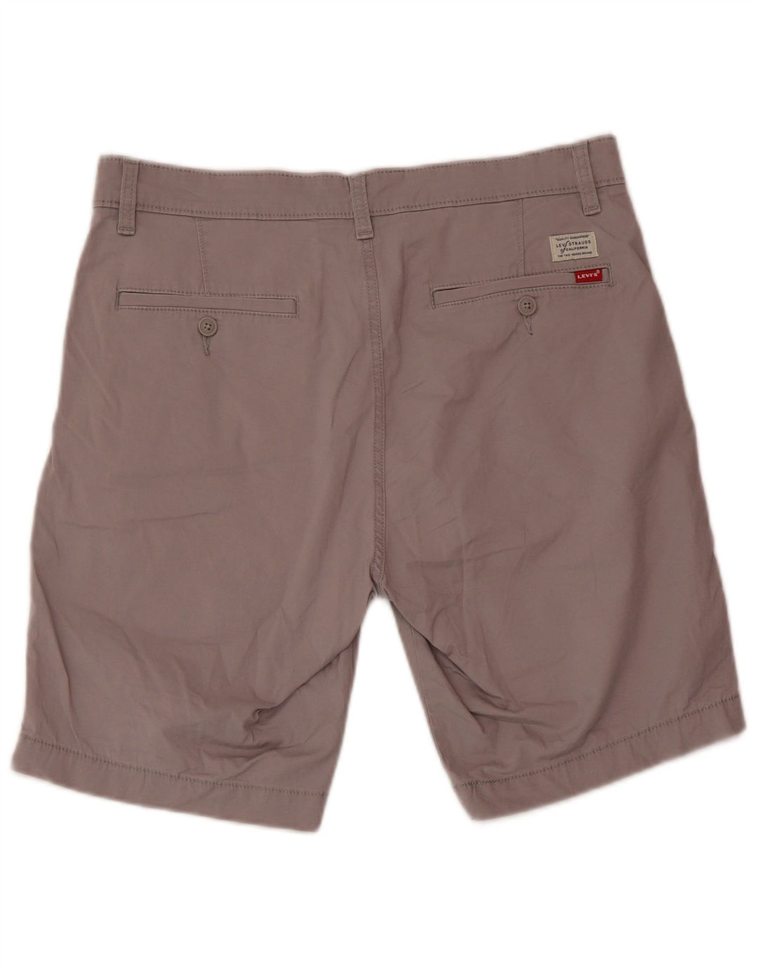 LEVI'S Mens Chino Shorts W32 Algodão Cinza Médio