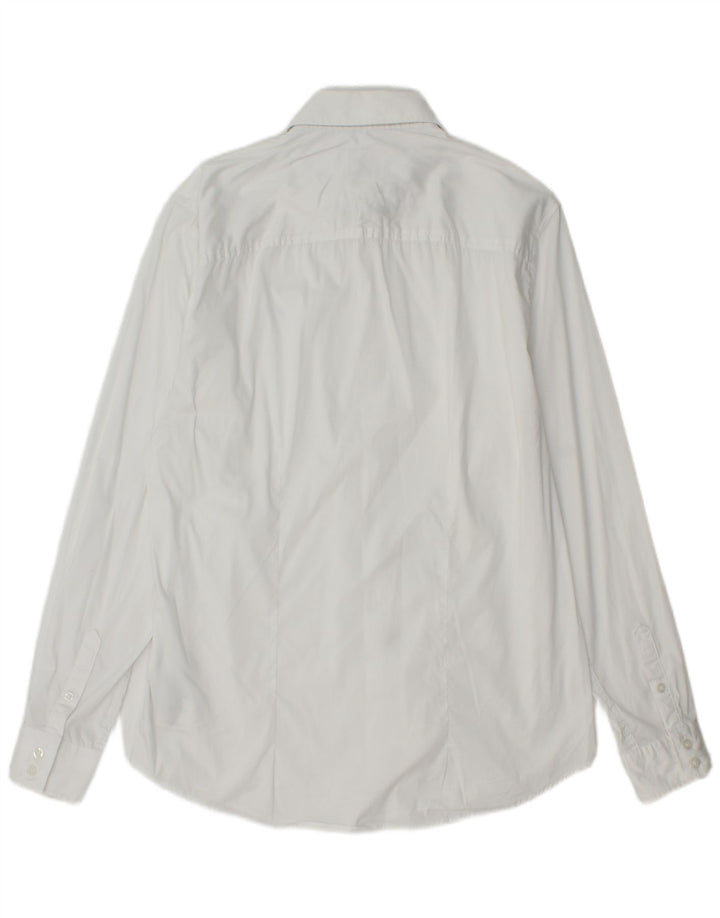Camisa masculina Guess Slim Fit médio algodão branco