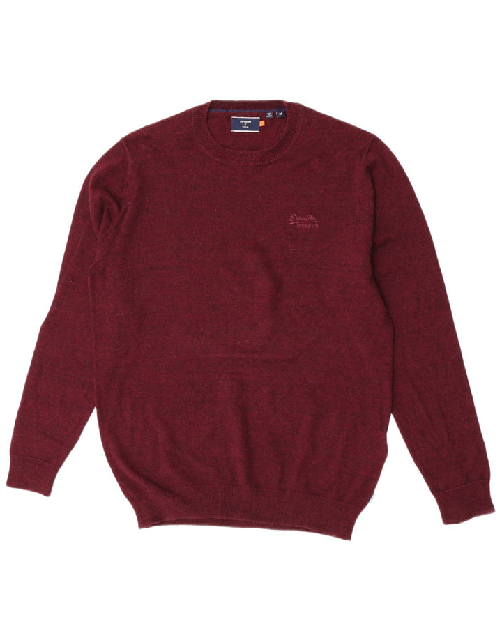 Suéter masculino Superdry com gola redonda e algodão marrom médio