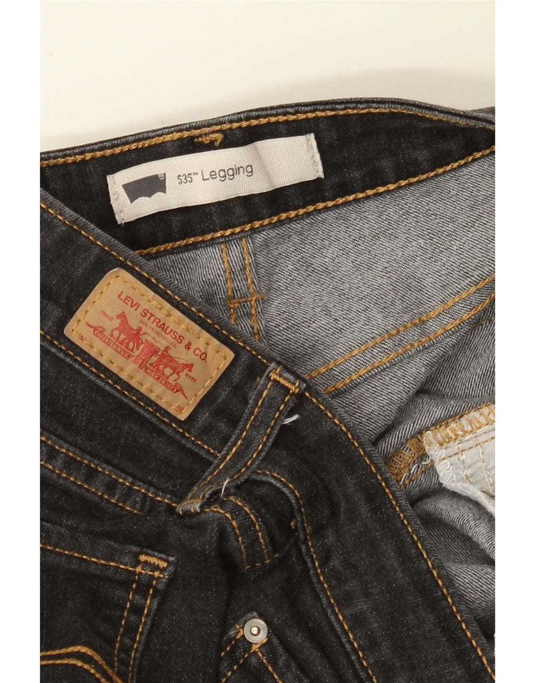 Calça jeans feminina LEVI'S 535 Jegging W32 L31 preta