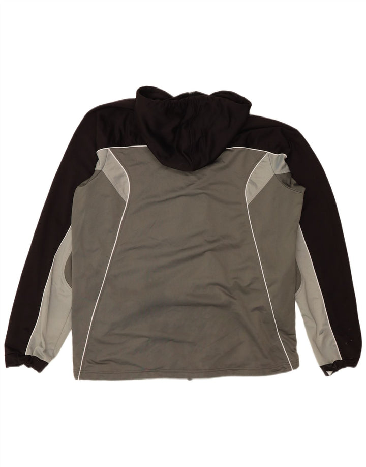 Suéter ASICS masculino com capuz e zíper XL cinza colorblock